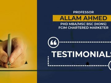 Testimonials and comments on Professor Allam Ahmed international activities and engagements